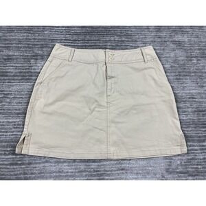 Fashion‎ Bug Skirt Womens 12 Beige Cotton Blend Short Casual